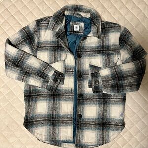 Hurley Plaid Flannel Button-Up Shirt Jacket Shacket